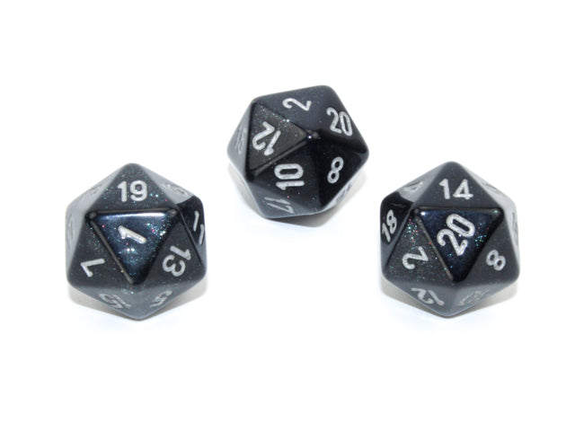 Borealis Smoke/Silver Polyhedral 7-Die Set