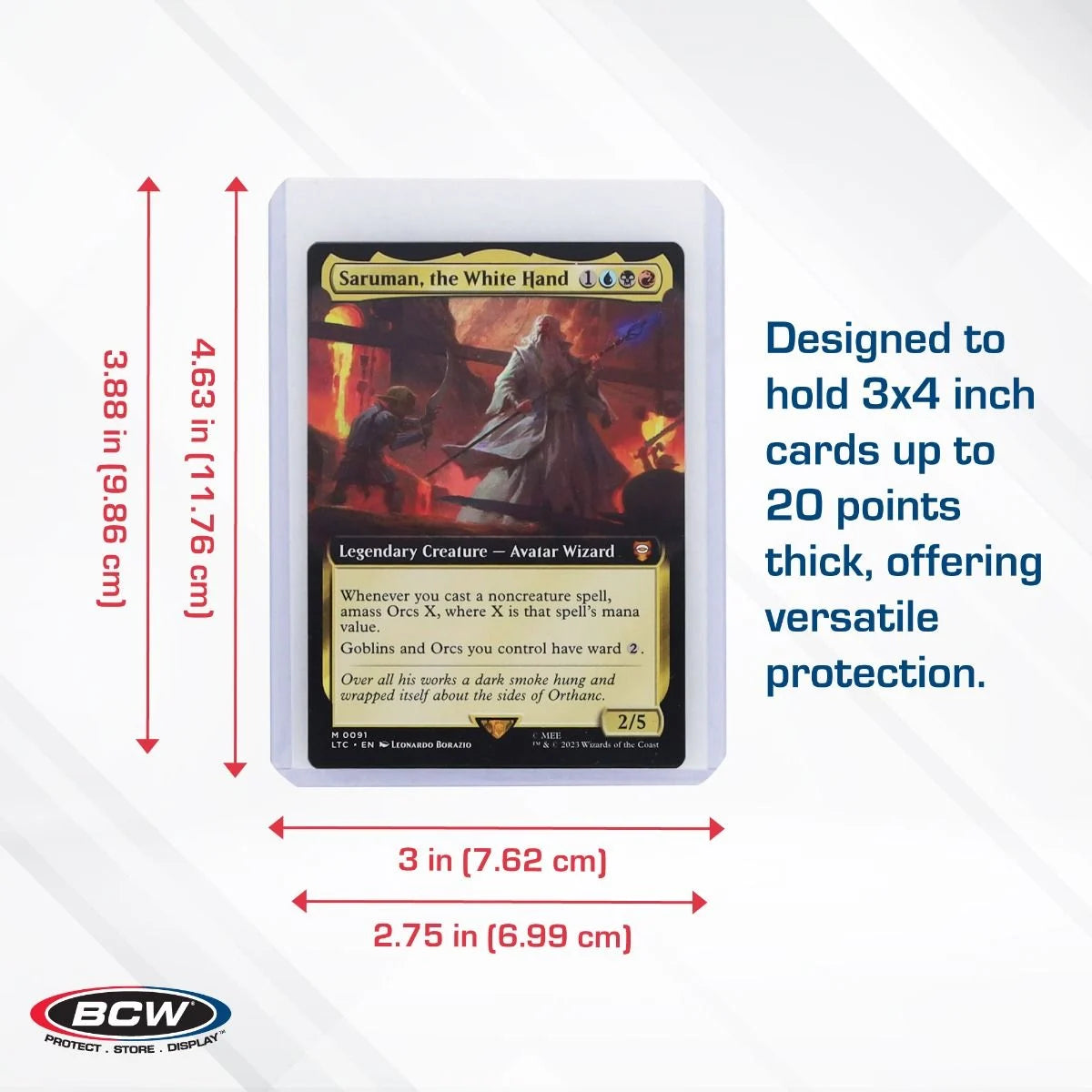 BCW: 3x4 Topload Card Holder - Premium