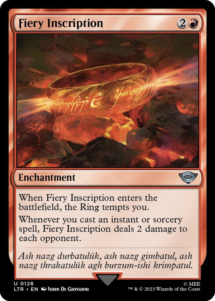 Fiery Inscription - #126