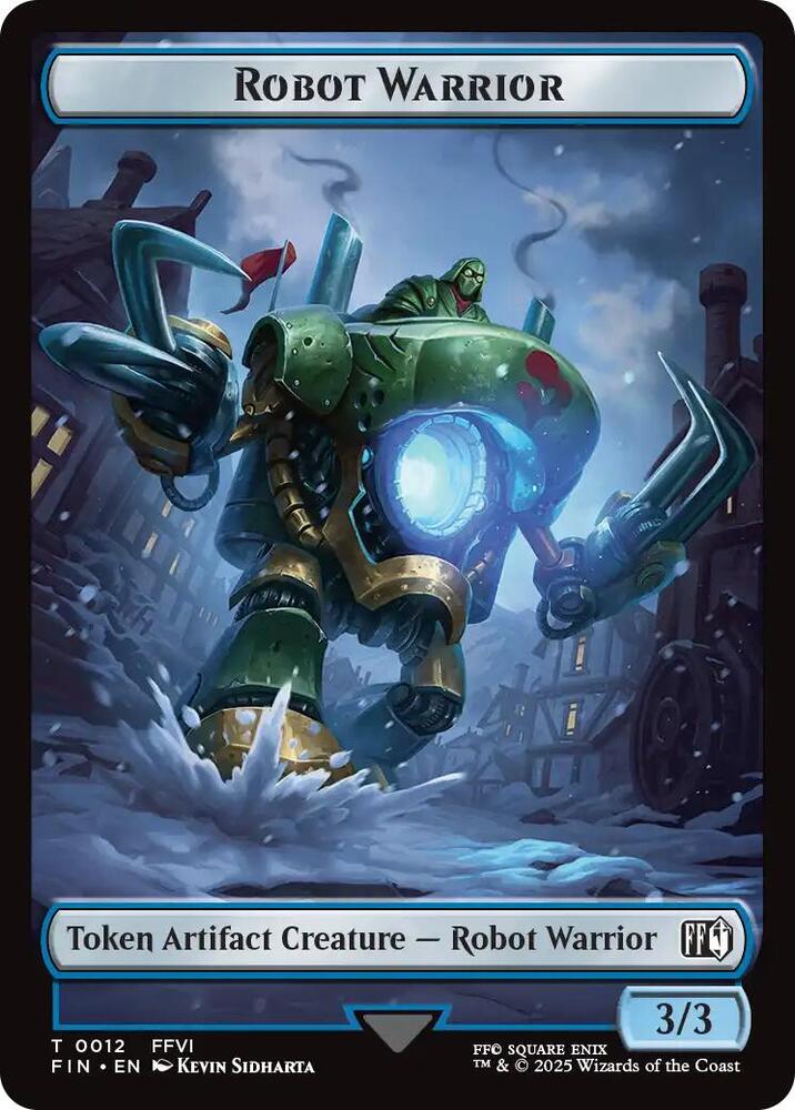 Robot Warrior // Copy (0001) Double-Sided Token - #12 // 1