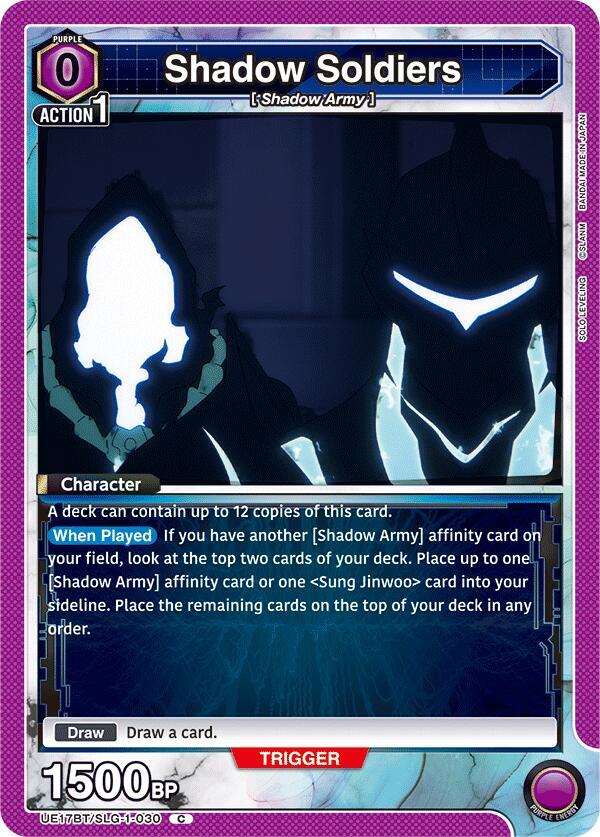 Shadow Soldiers (Box Topper Foil) - #UE17BT/SLG-1-030