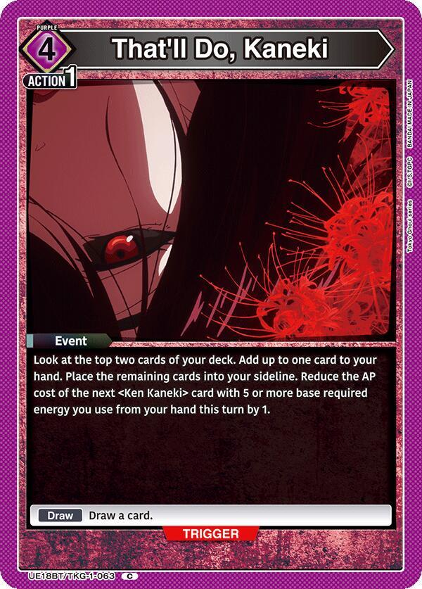 That'll Do, Kaneki - #UE18BT/TKG-1-063