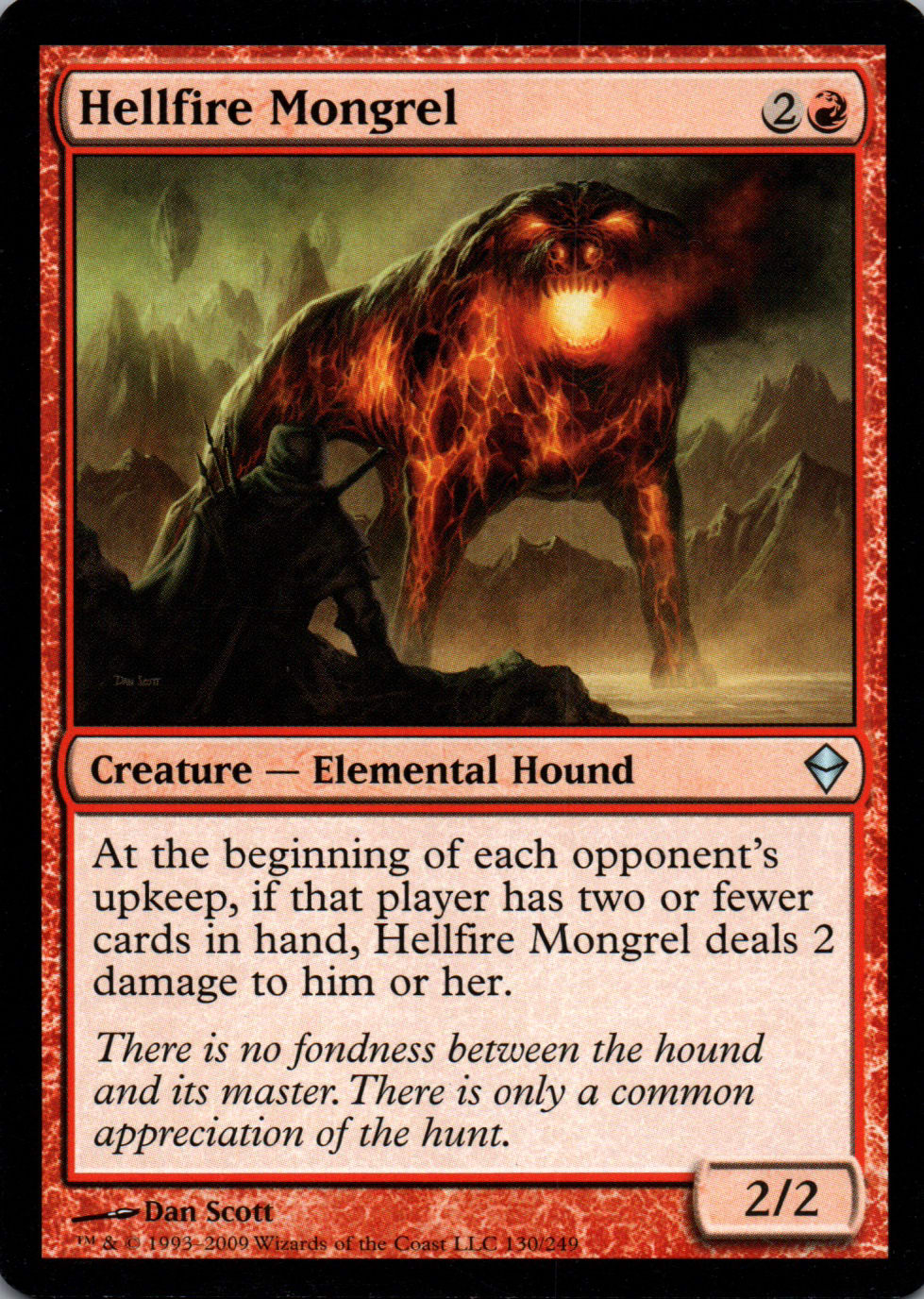 Hellfire Mongrel - Zendikar - 130 - Front