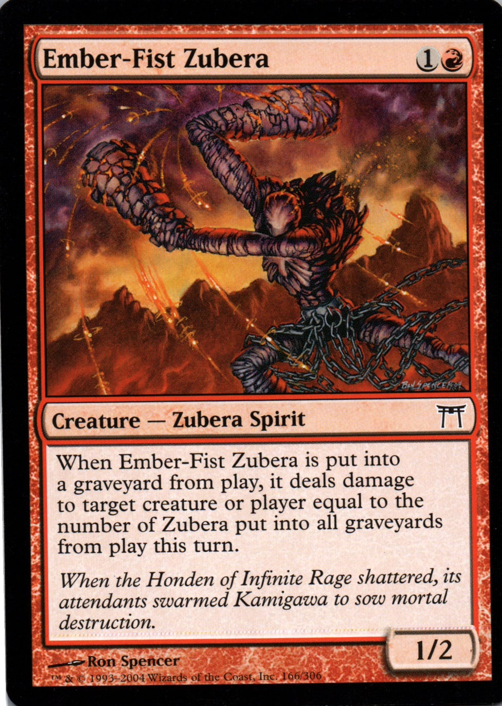 Ember-Fist Zubera - Champions of Kamigawa - 166 - Front