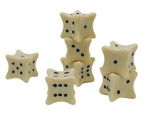 18mm Dice Bones D6 Ivory/black