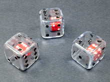 19mm Double Dice Clear/black