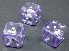 19mm Double Dice Purple/white