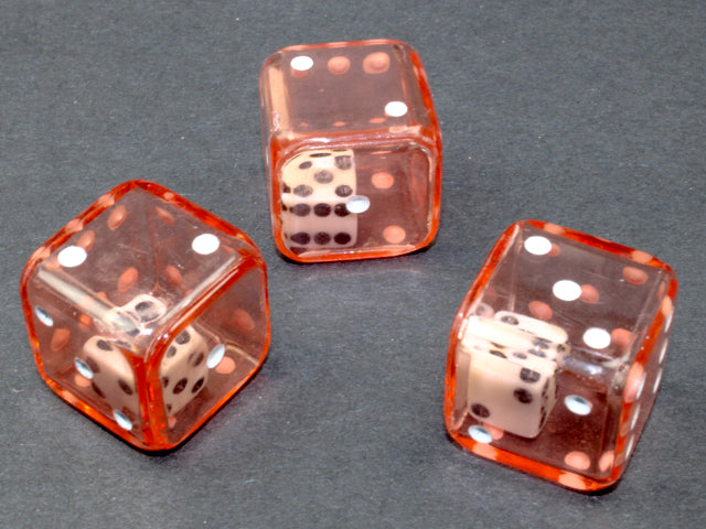 19mm Double Dice Red/white