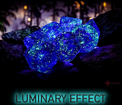 Nebula Nocturnal/blue Luminary Polyhedral 7-Dice Set