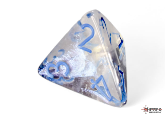 Borealis Icicle/light blue Luminary Polyhedral 7-Dice Set