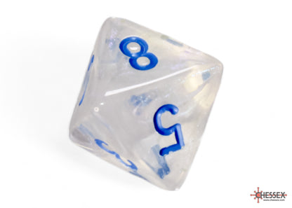 Borealis Icicle/light blue Luminary Polyhedral 7-Dice Set