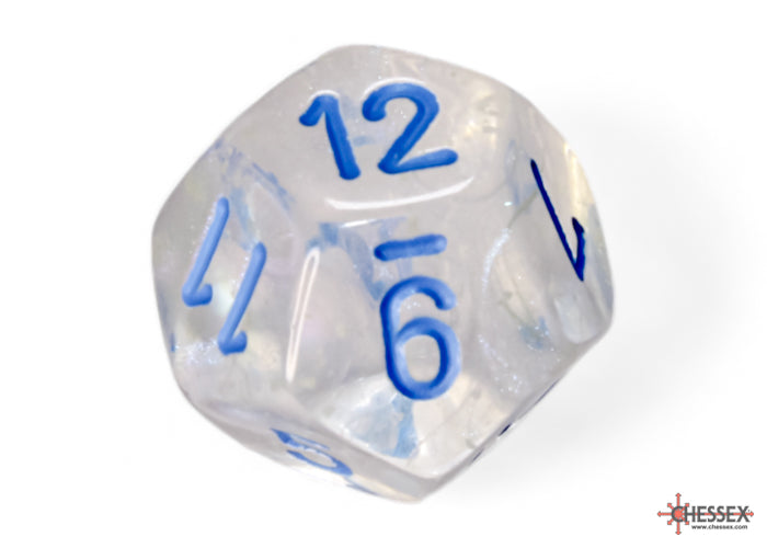 Borealis Icicle/light blue Luminary Polyhedral 7-Dice Set