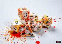 Brush Sunrise/black Polyhedral 7-Dice Set