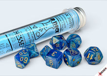 Shimmer Aqueous/gold Polyhedral 7-Dice Set (with bonus die)