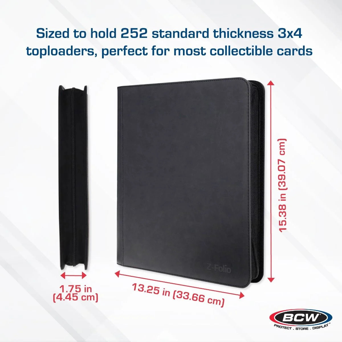 BCW: Z-Folio 9-Pocket LX Album - Toploaders - Black
