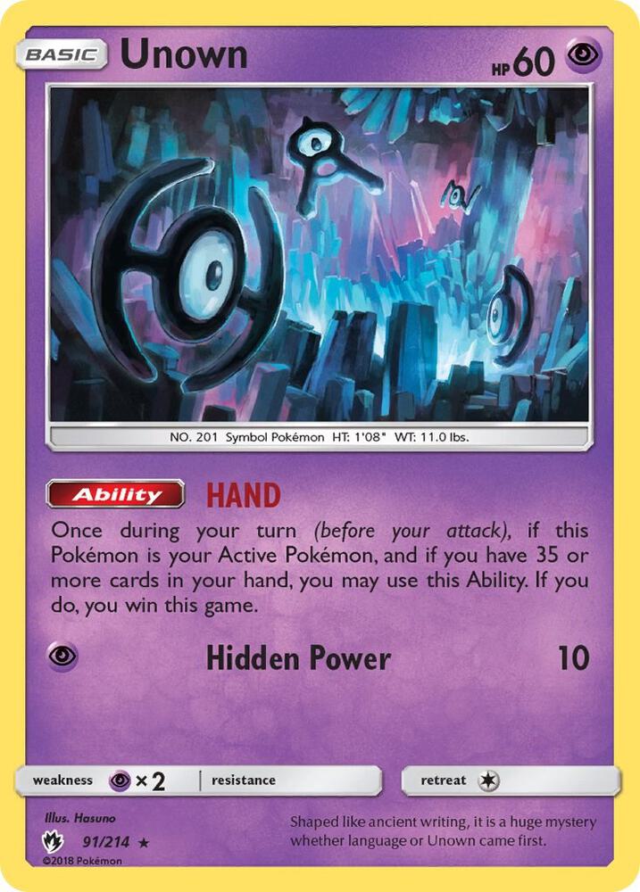 Unown (91) - #91/214