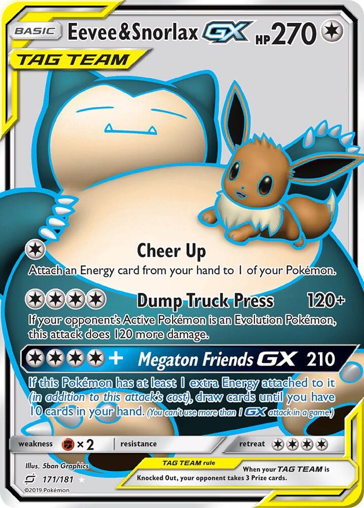 Eevee & Snorlax GX (Full Art) - #171/181