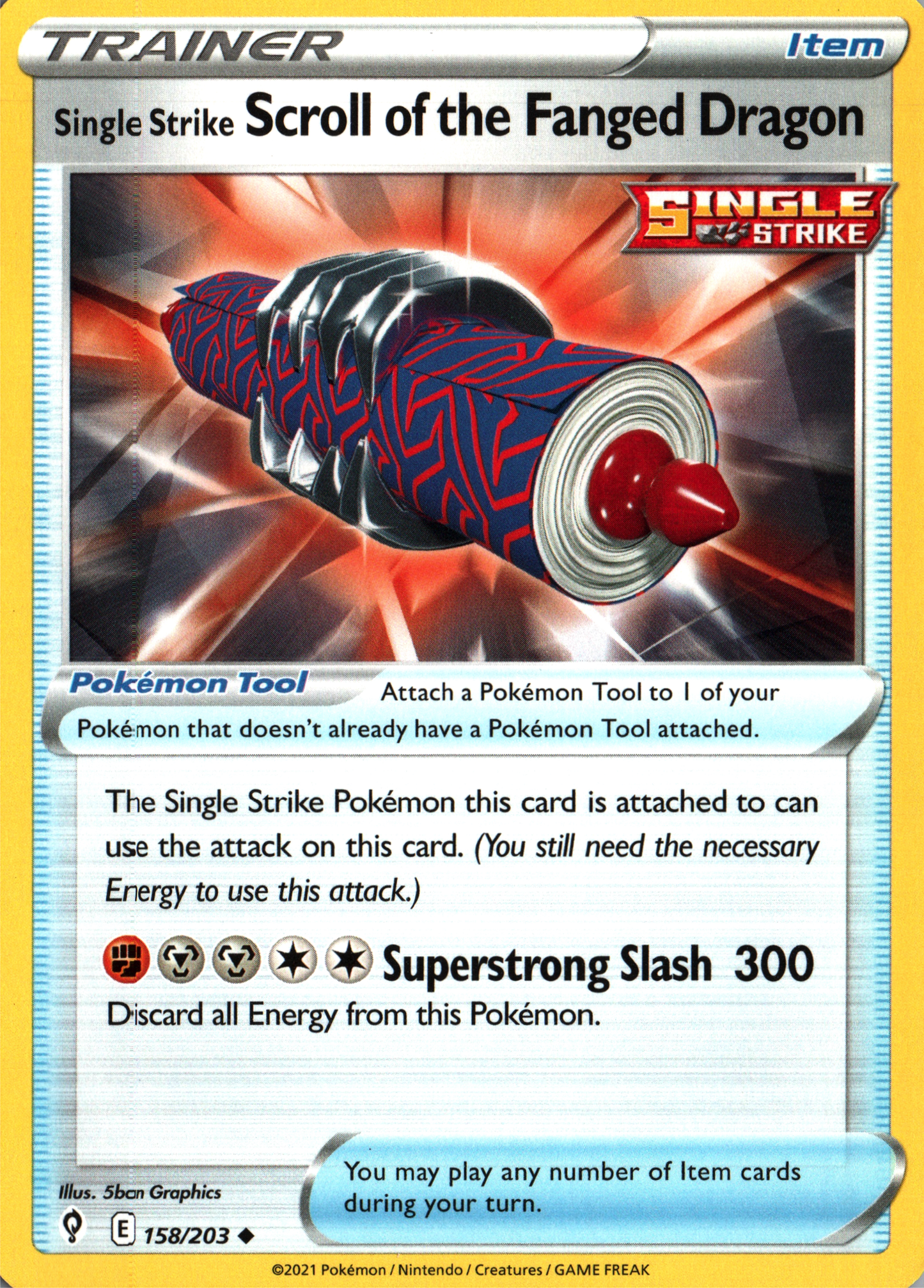 Single Strike Scroll of the Fanged Dragon
