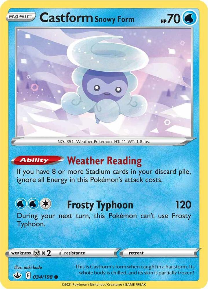 Castform Snowy Form - #034/198