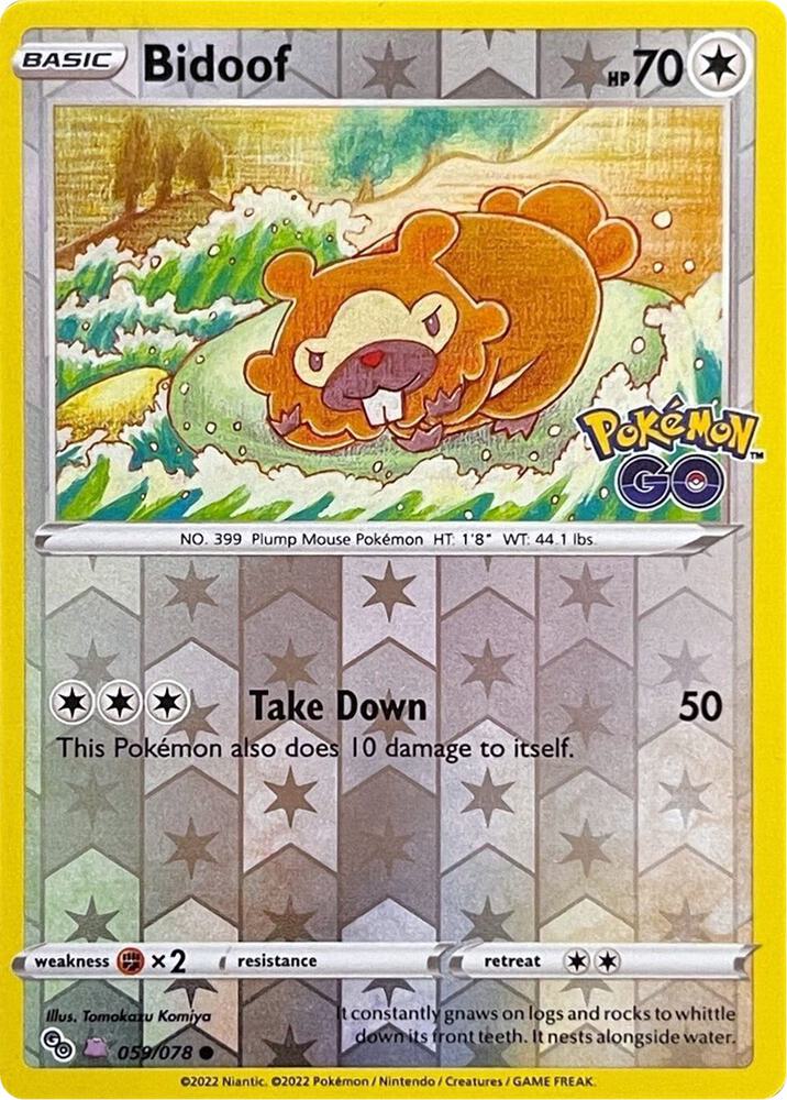 Bidoof (Peelable Ditto) - #059/078