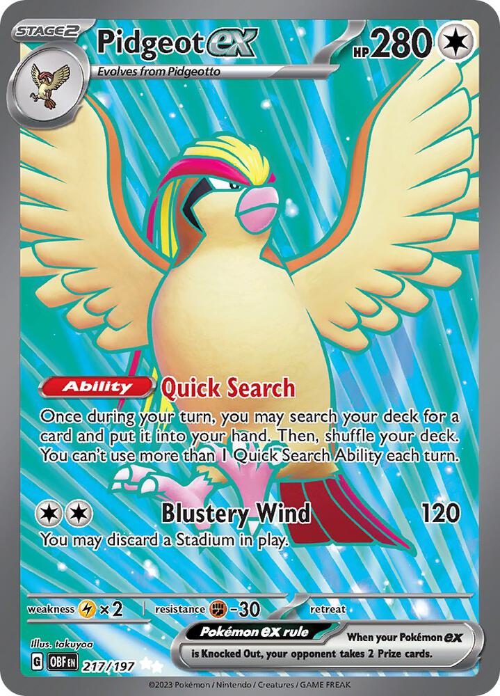 Pidgeot ex - 217/197 - #217/197