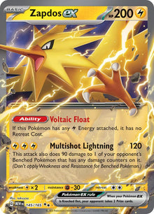 Zapdos ex - 145/165 - #145/165