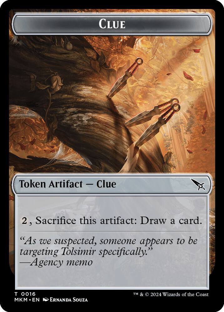 Clue (0016) // A 0043 Double-Sided Token - #16 // 43