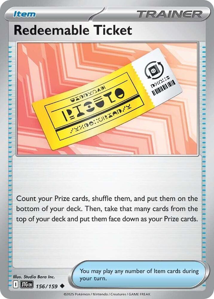 Redeemable Ticket - #156/159