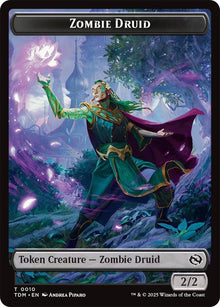 Zombie Druid // Treasure Double-Sided Token - #10 // 16