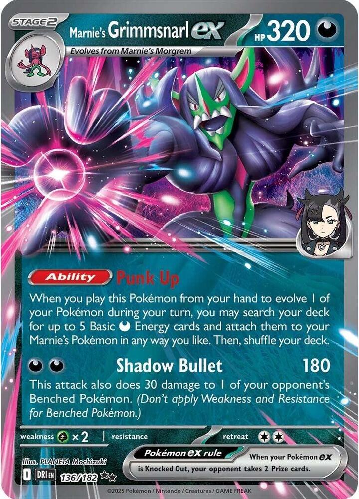 Marnie's Grimmsnarl ex - #136/182