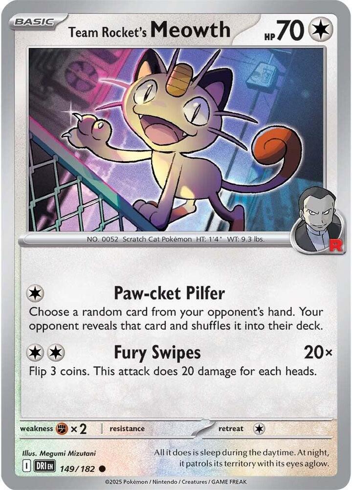 Team Rocket's Meowth - #149/182