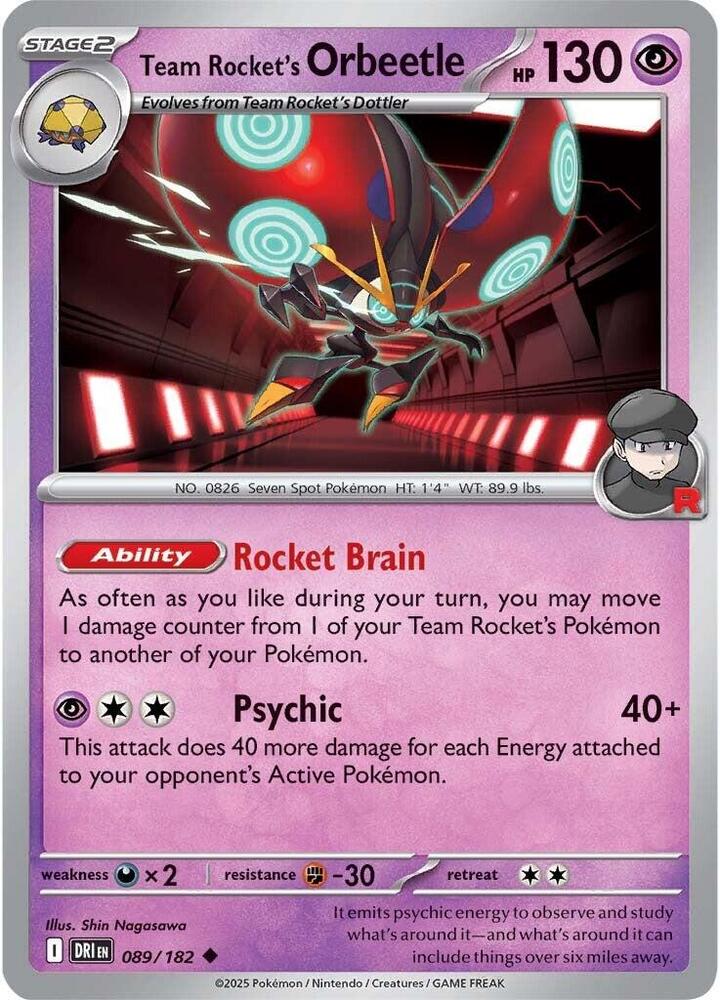 Team Rocket's Orbeetle - #089/182
