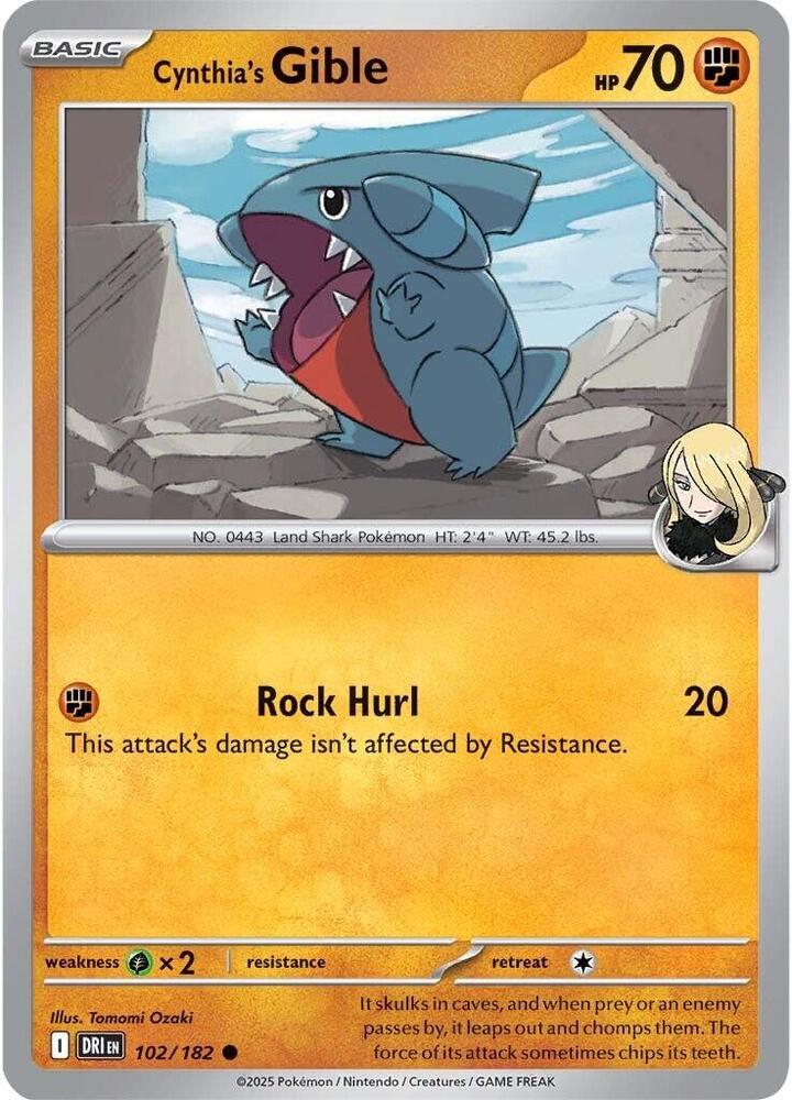 Cynthia's Gible - #102/182