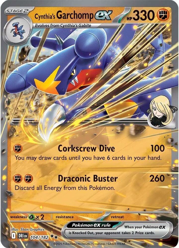 Cynthia's Garchomp ex - #104/182