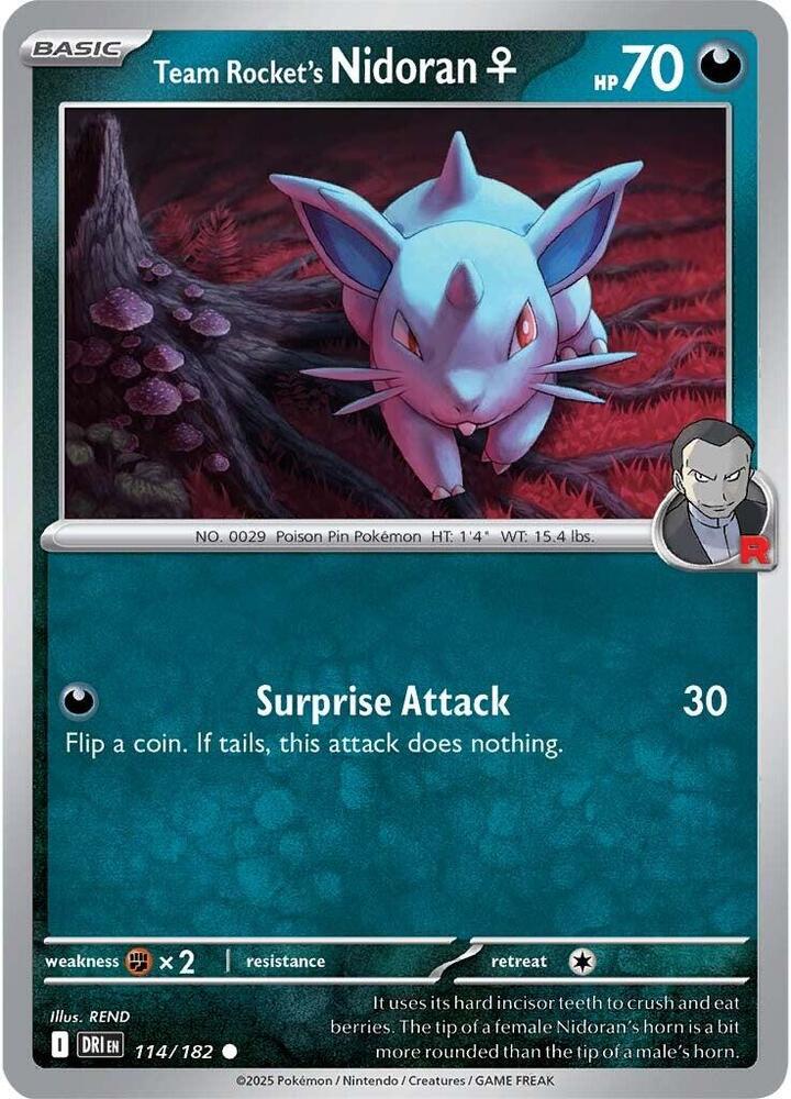 Team Rocket's Nidoran F - #114/182