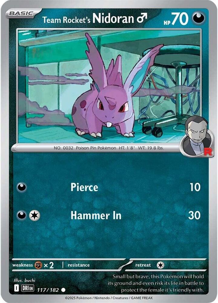 Team Rocket's Nidoran M - #117/182