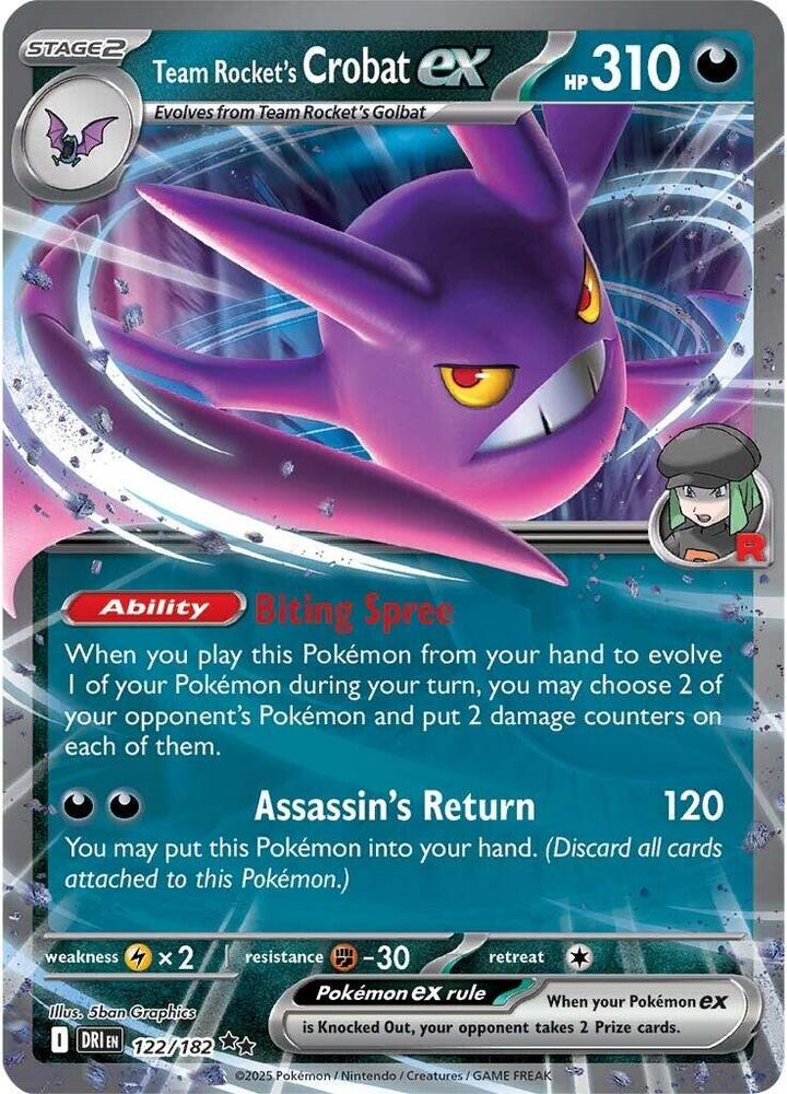 Team Rocket's Crobat ex - #122/182