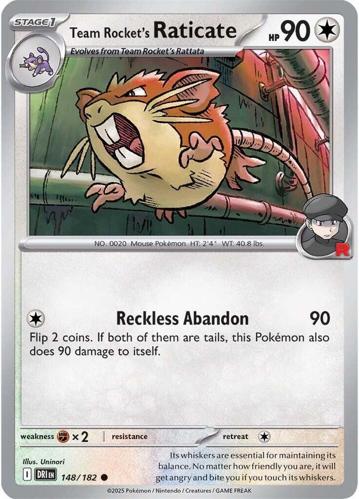 Team Rocket's Raticate - #148/182