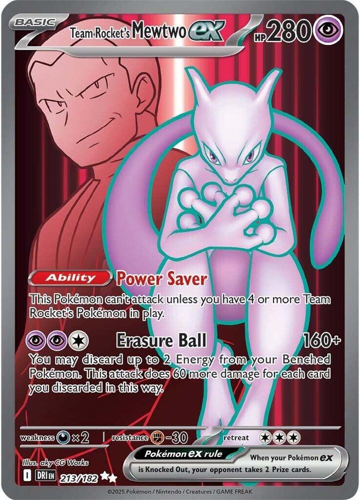 Team Rocket's Mewtwo ex - #213/182