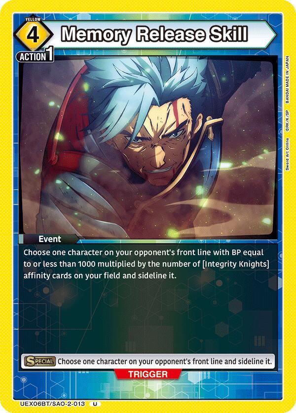 Memory Release Skill #UEX06BT/SAO-2-013