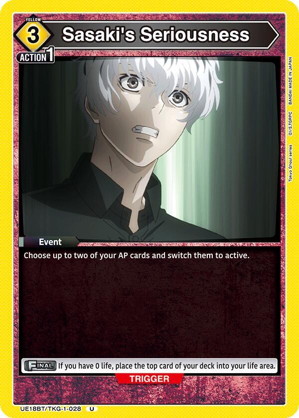 Sasaki's Seriousness - #UE18BT/TKG-1-028
