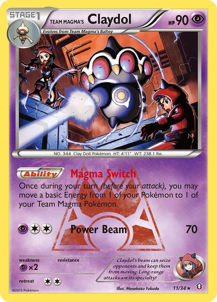 Team Magma's Claydol - #11/34
