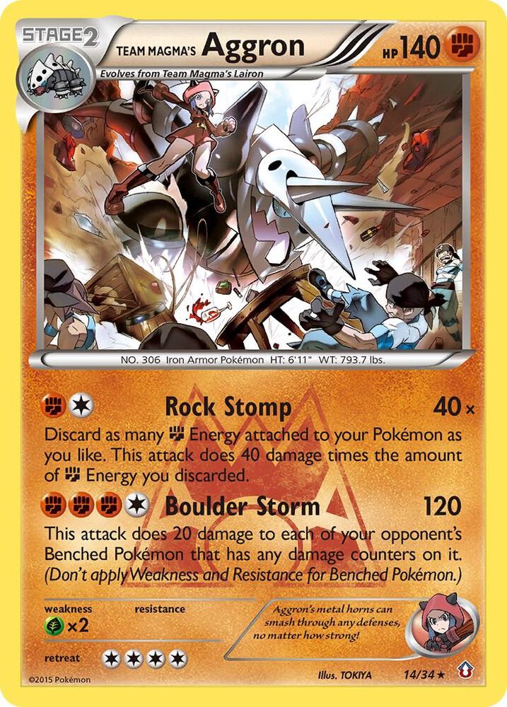 Team Magma's Aggron - #14/34