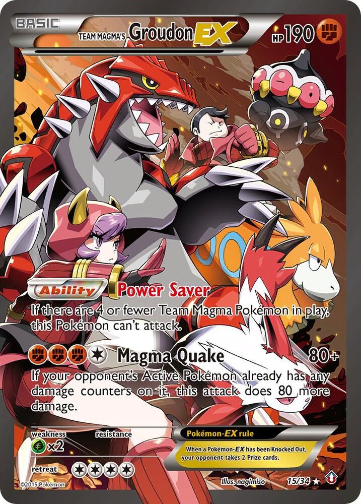 Team Magma's Groudon EX - #15/34