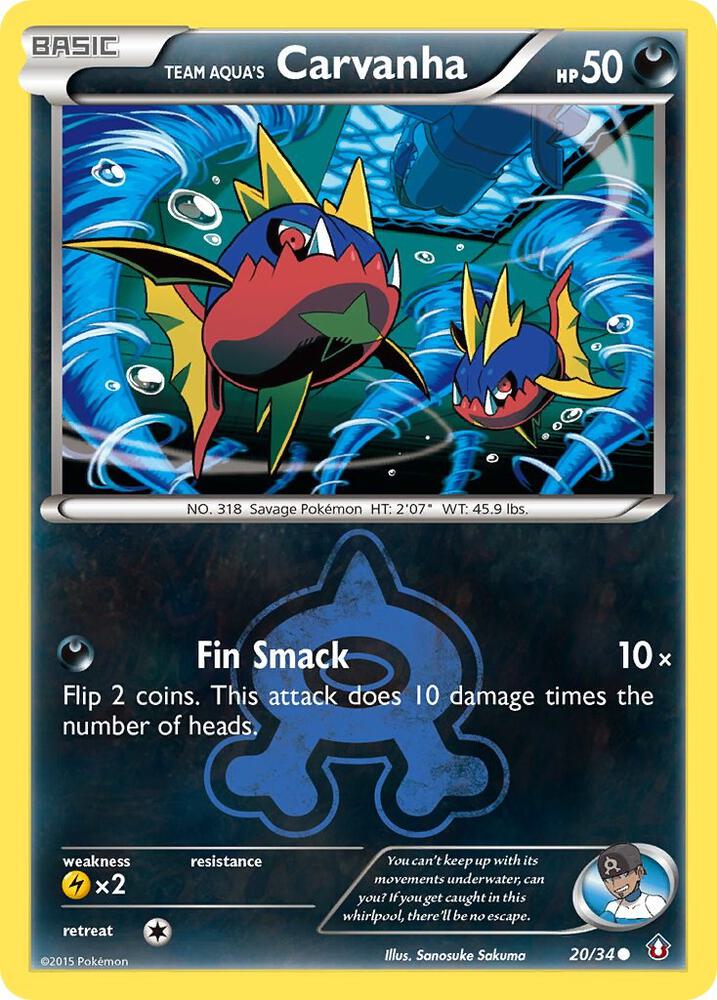Team Aqua's Carvanha - #20/34