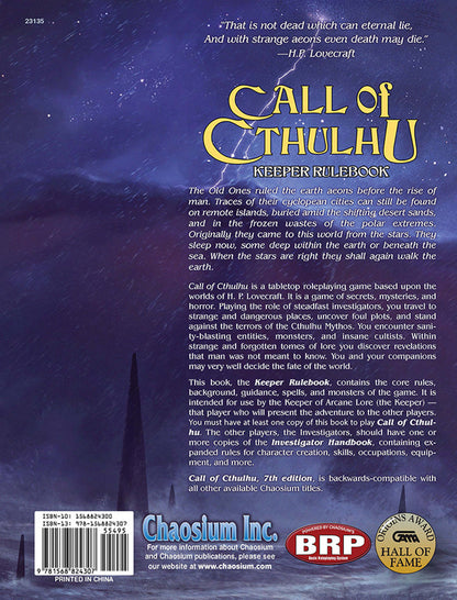 Call of Cthulhu: Keeper Rulebook
