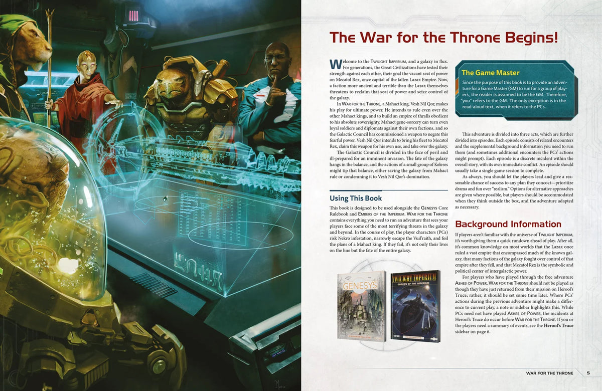 Genesys RPG: Twilight Imperium - War for the Throne