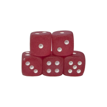 Frosted 12mm w/pips Red/White D6