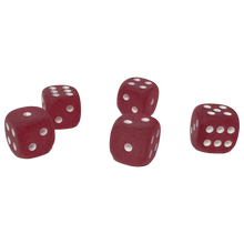 Frosted 12mm w/pips Red/White D6