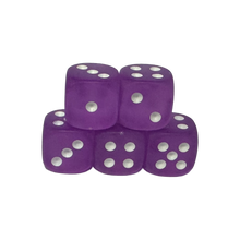 Frosted 12mm w/pips Purple/White D6